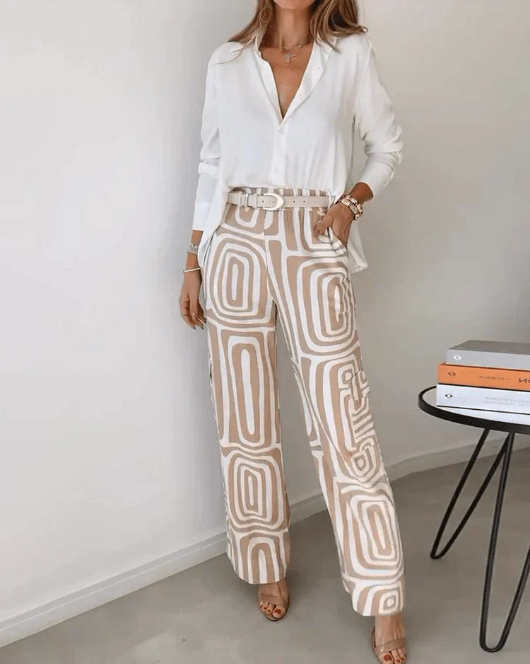 Mila™ | Geometric Print Pants Set
