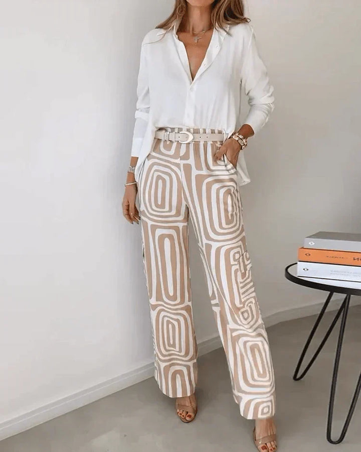 Mila™ | Geometric Print Pants Set