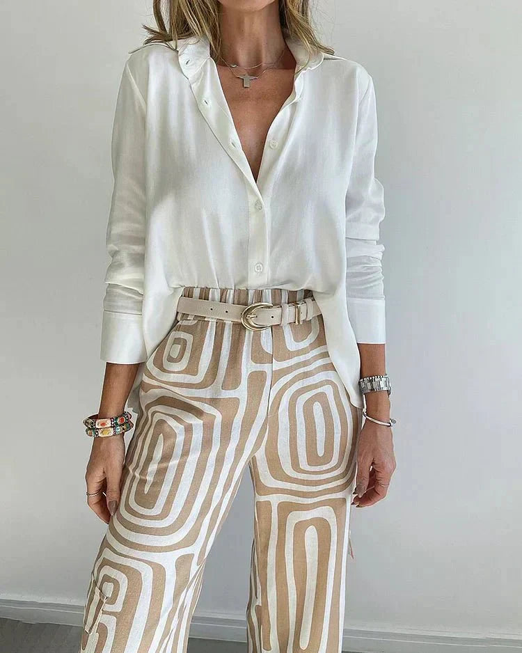 Mila™ | Geometric Print Pants Set