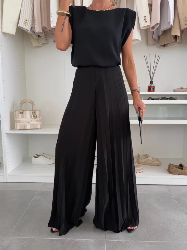 Maruja™ | Elegant Pleated Two-Piece Set