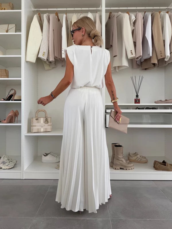 Maruja™ | Elegant Pleated Two-Piece Set
