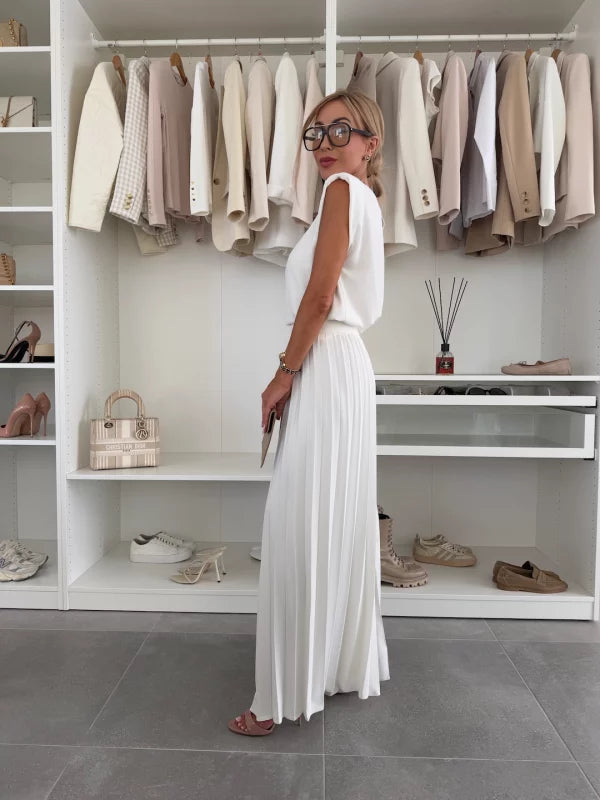 Maruja™ | Elegant Pleated Two-Piece Set