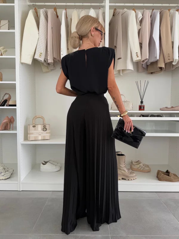 Maruja™ | Elegant Pleated Two-Piece Set