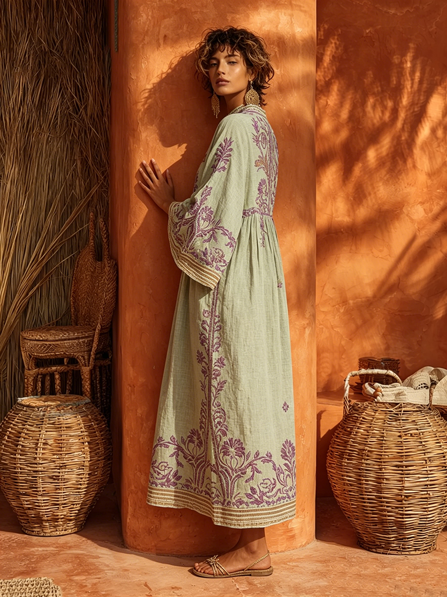 Celestina™ | Embroidered Boho Maxi Dress