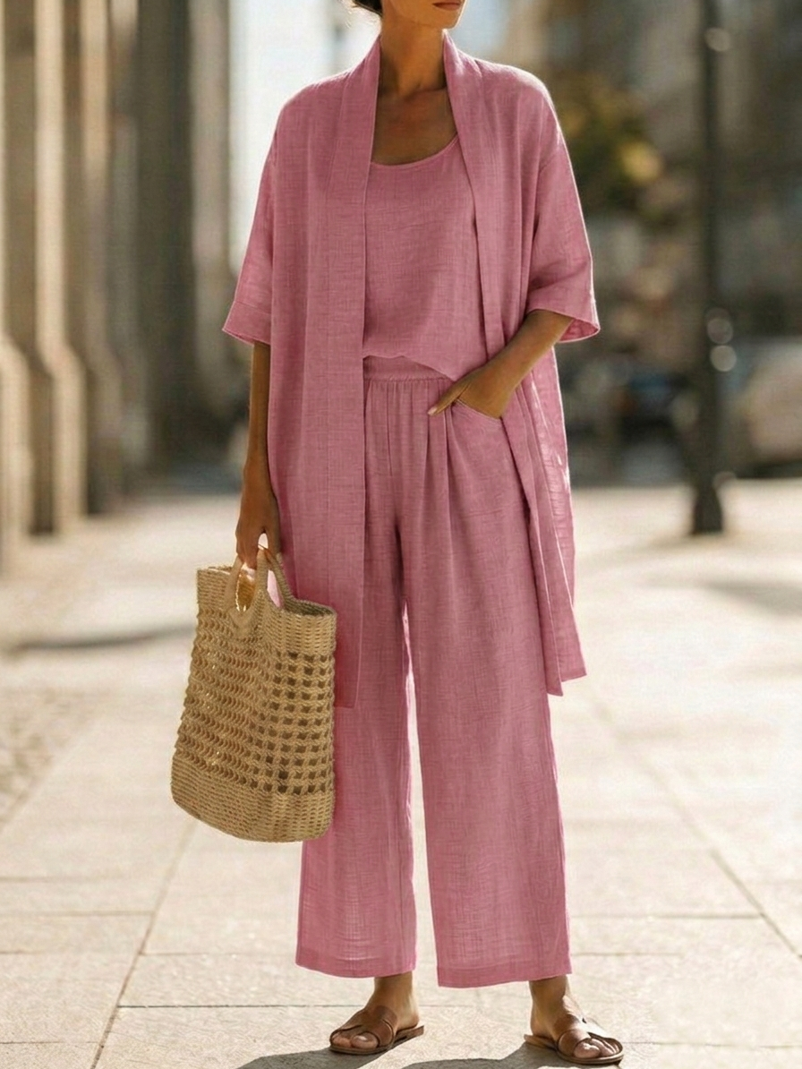 Isabella™ | Effortless Linen-Cotton Three-Piece Set
