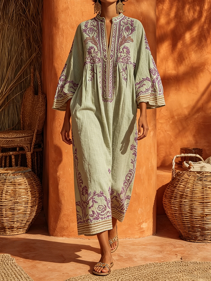 Celestina™ | Embroidered Boho Maxi Dress