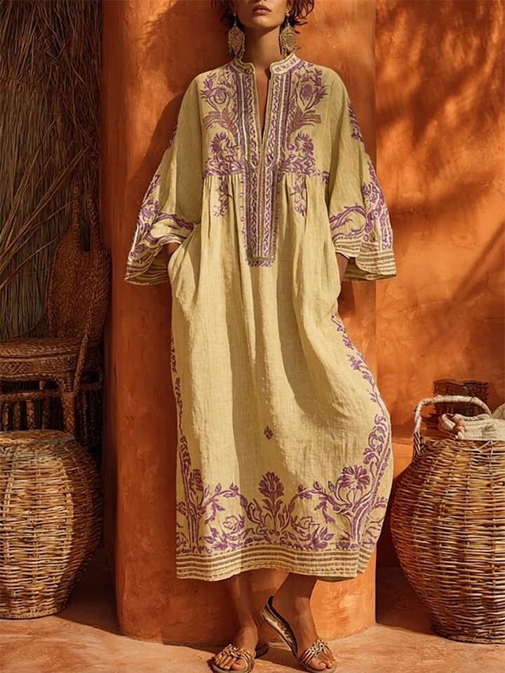 Celestina™ | Embroidered Boho Maxi Dress