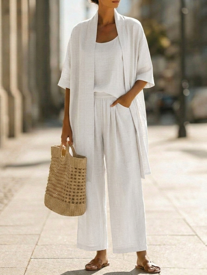 Isabella™ | Effortless Linen-Cotton Three-Piece Set