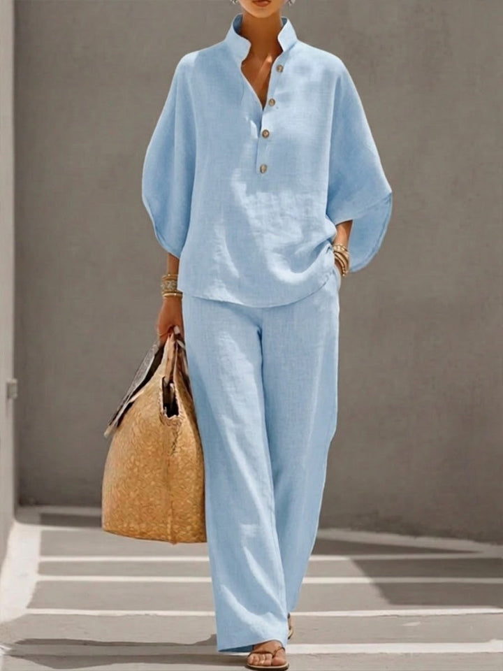 Camila™ | Casual Linen & Cotton Two-Piece Set