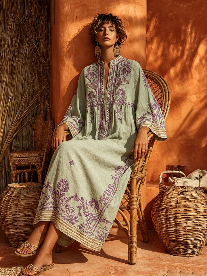 Celestina™ | Embroidered Boho Maxi Dress