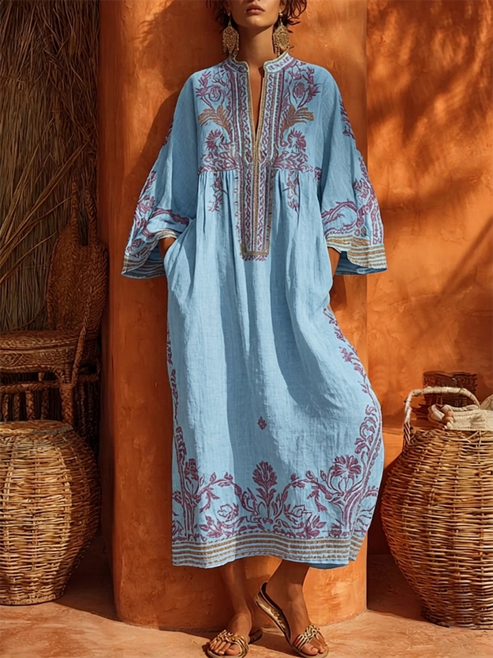 Celestina™ | Embroidered Boho Maxi Dress