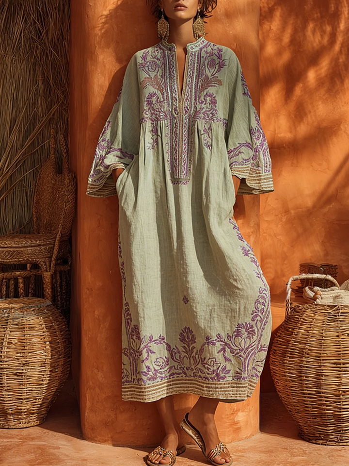Celestina™ | Embroidered Boho Maxi Dress