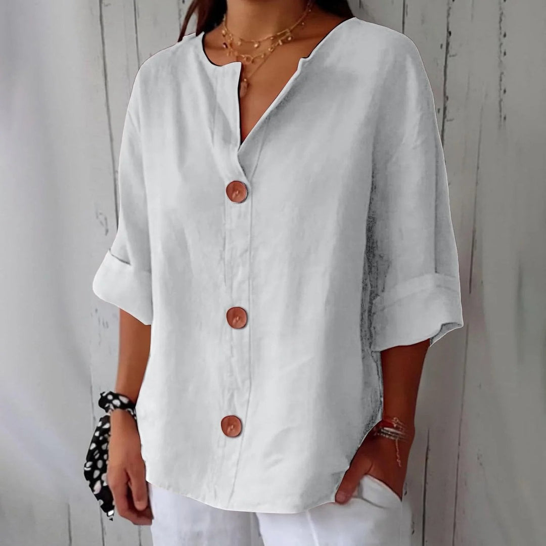 Ivy™ | Lightweight Linen Loose-Fit Blouse