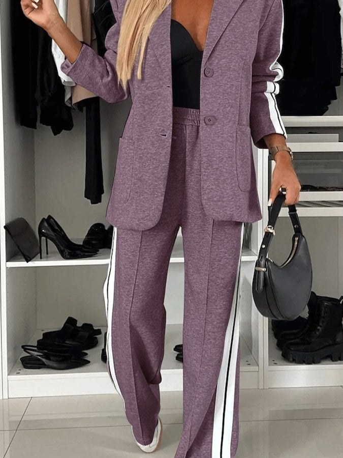Selena™ | Striped Blazer Trouser Set