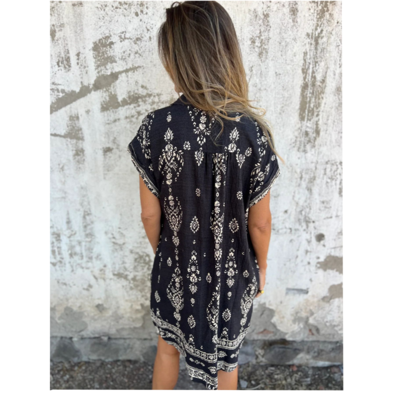 MICA™ | Vintage Boho Shirt Dress