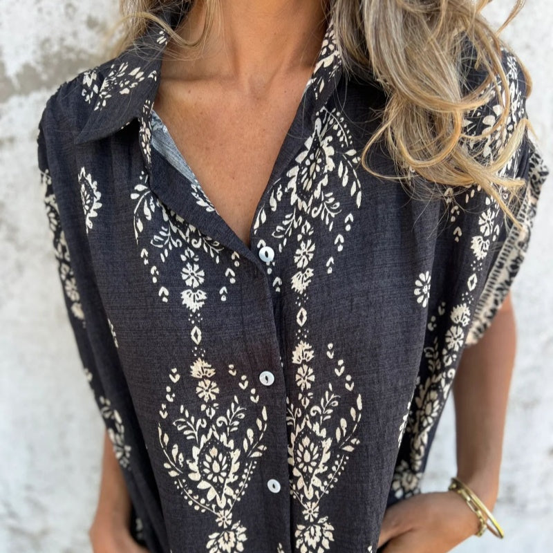 MICA™ | Vintage Boho Shirt Dress