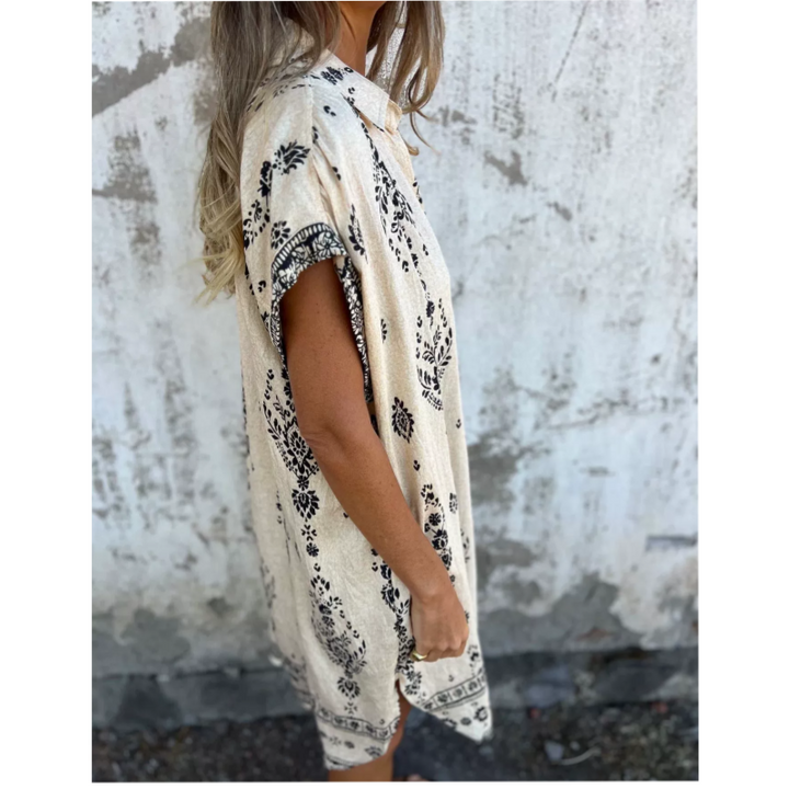 MICA™ | Vintage Boho Shirt Dress