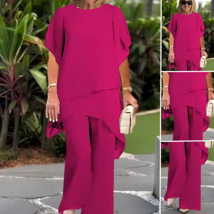 Herlene | Chic Asymmetric Top & Trouser Set