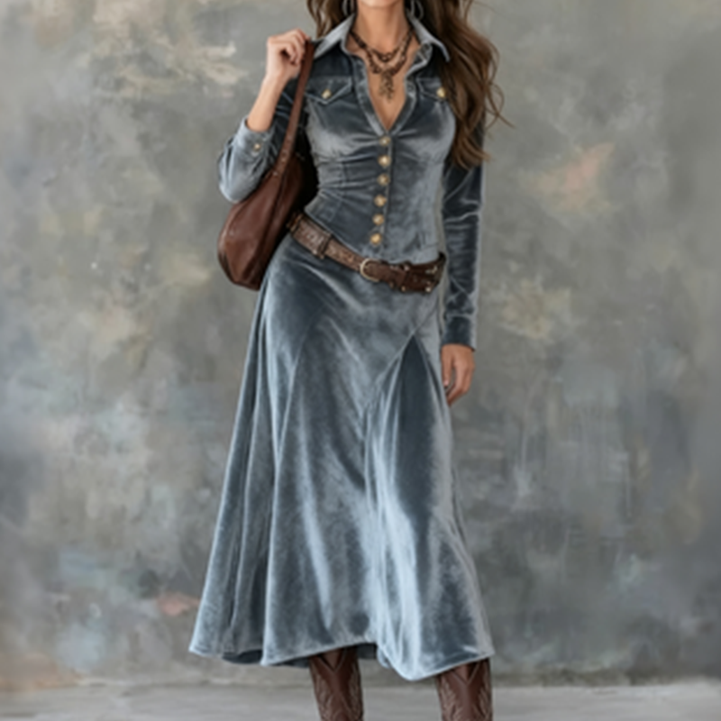 Vena™ | Modern Flowy Maxi Dress