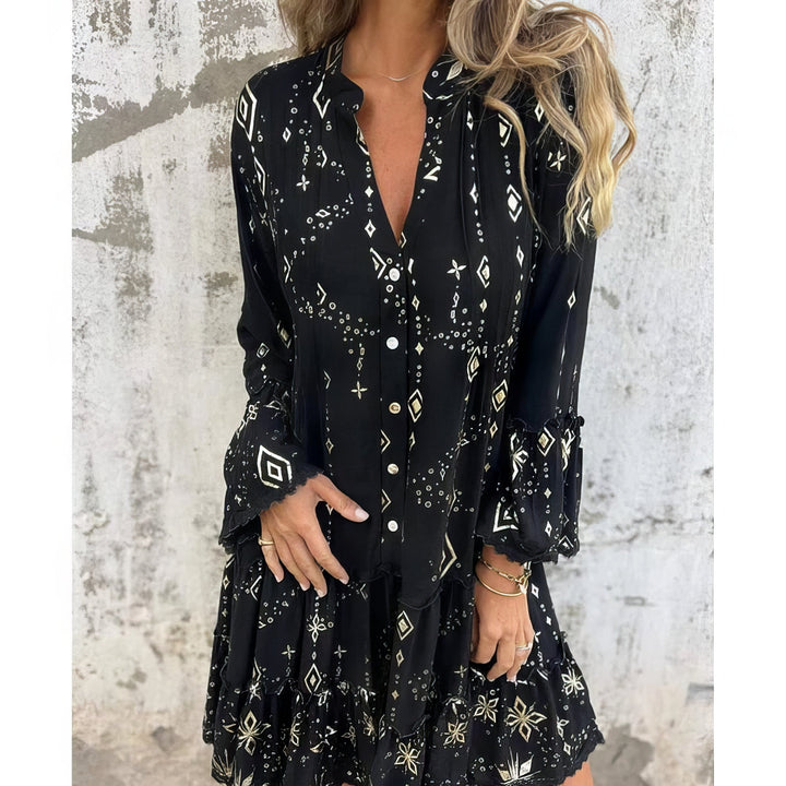GAYLE™ | Boho Gilded Midi Dress
