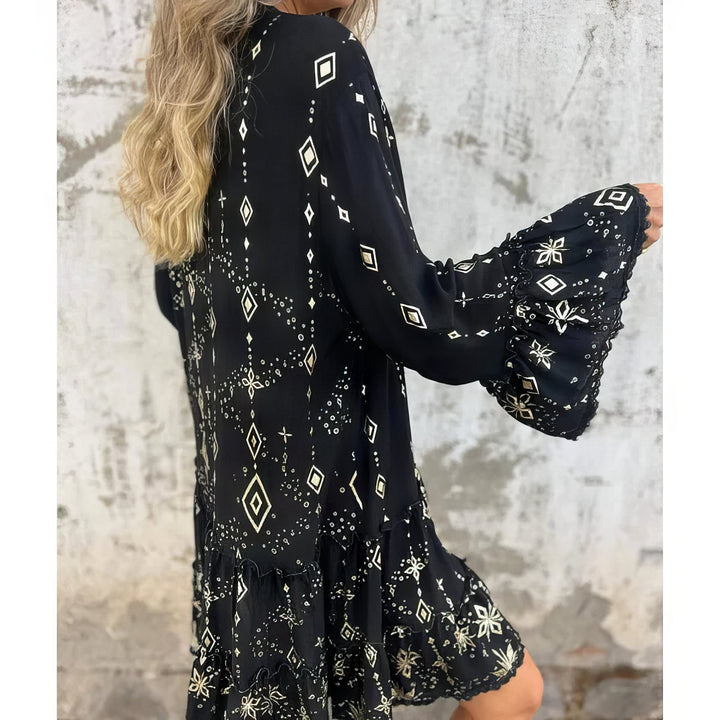 GAYLE™ | Boho Gilded Midi Dress